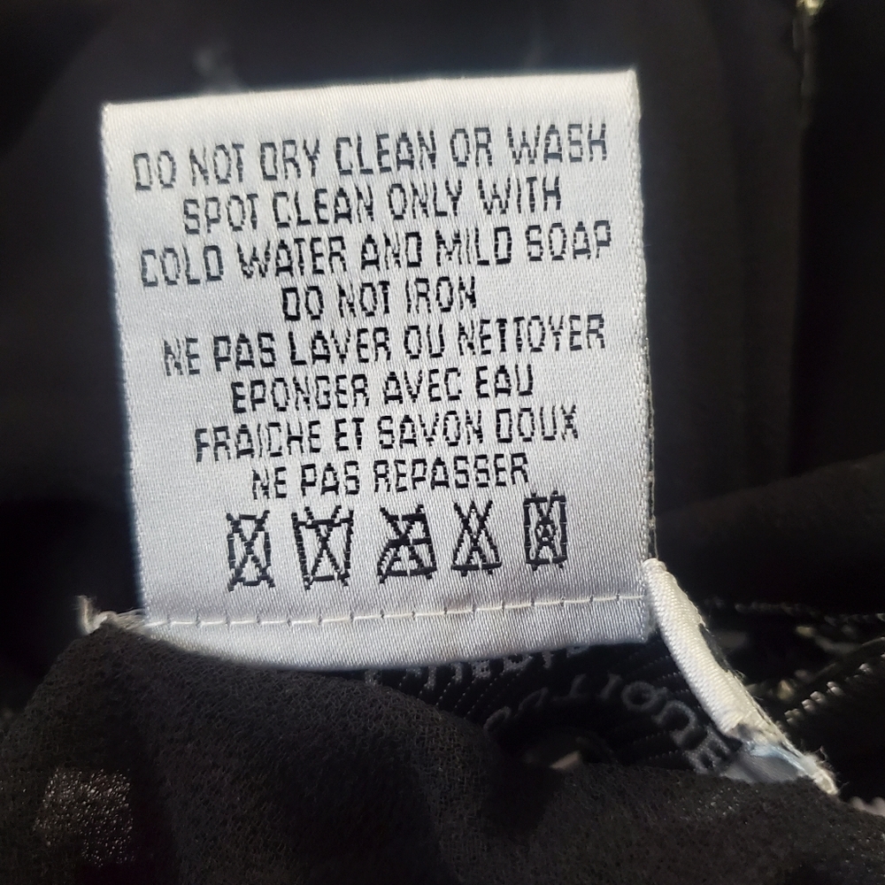 Papell Boutique Vintage Flapper Evening Blouse Silk Black Sequin Embellished  S - Picture 13 of 14